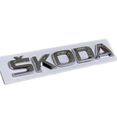 Эмблема шильдик наклейка надпись Skoda Octavia Tour, A5, A7, Fabia, Rapid, Superb (Хром) 15х2,3 см